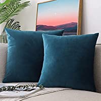 CCRoom Funda de Cojín de Terciopelo-Paquete 2 Decorativas Plaza Fundas de Almohada para Cojín con Cremallera Oculta18…